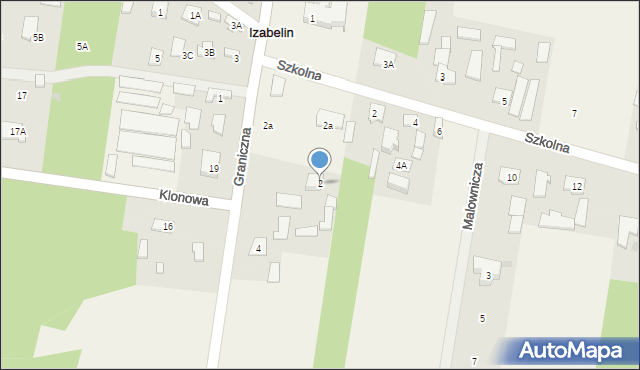 Izabelin, Małołęcka, 4, mapa Izabelin