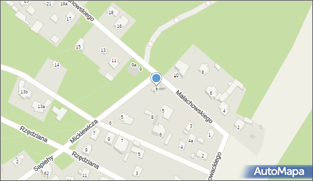 Izabelin B, Małachowskiego Stanisława, 7, mapa Izabelin B