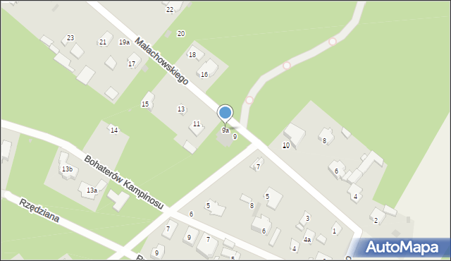 Izabelin B, Małachowskiego Stanisława, 9a, mapa Izabelin B