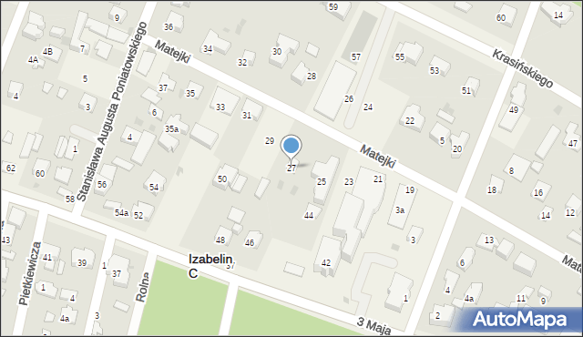 Izabelin C, Matejki Jana, 27, mapa Izabelin C