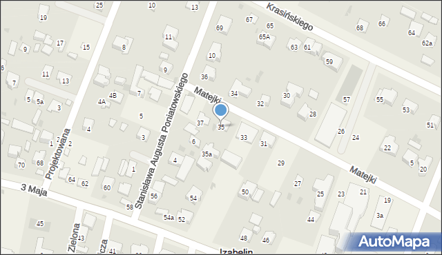 Izabelin C, Matejki Jana, 35, mapa Izabelin C