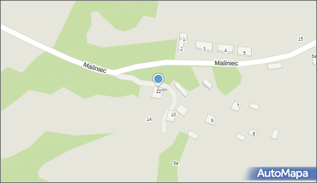 Izbica, Maliniec, 12, mapa Izbica