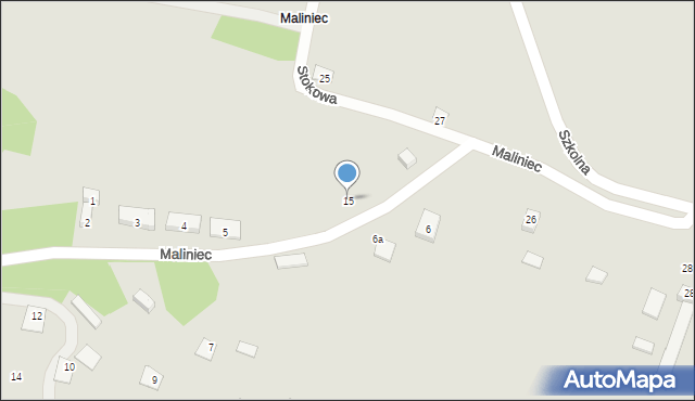 Izbica, Maliniec, 15, mapa Izbica