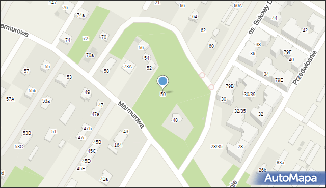 Jabłonna, Marmurowa, 50, mapa Jabłonna