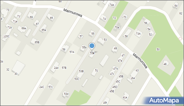 Jabłonna, Marmurowa, 53a, mapa Jabłonna