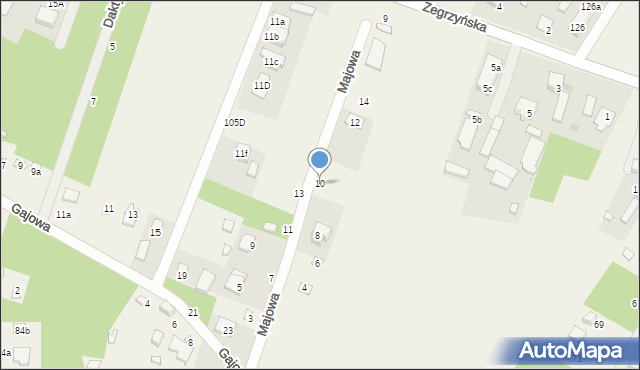 Jachranka, Majowa, 10, mapa Jachranka