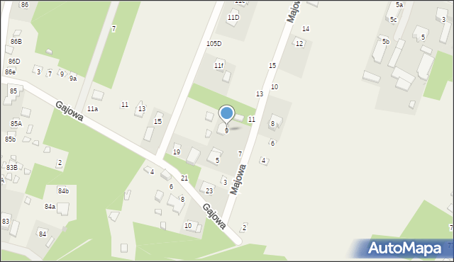 Jachranka, Majowa, 9, mapa Jachranka