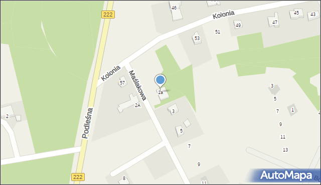 Jagatowo, Maślakowa, 1a, mapa Jagatowo