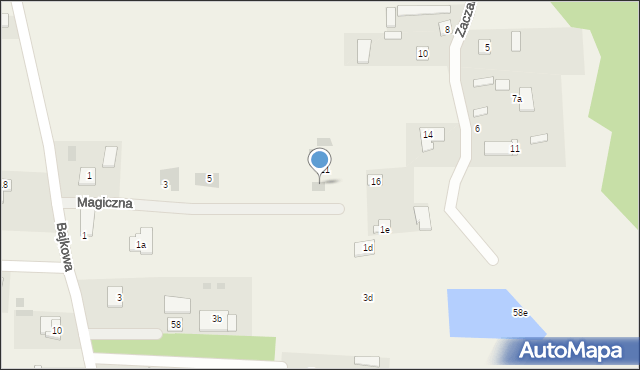 Jagodne, Magiczna, 11, mapa Jagodne