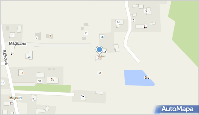 Jagodne, Magiczna, 8, mapa Jagodne