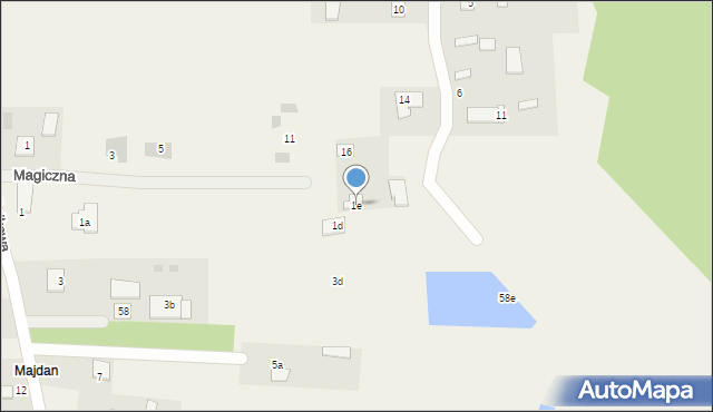 Jagodne, Magiczna, 10, mapa Jagodne