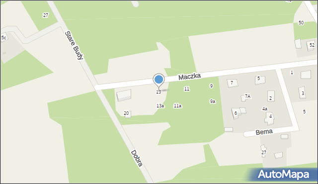 Jaktorów-Kolonia, Maczka Stanisława, gen., 13, mapa Jaktorów-Kolonia