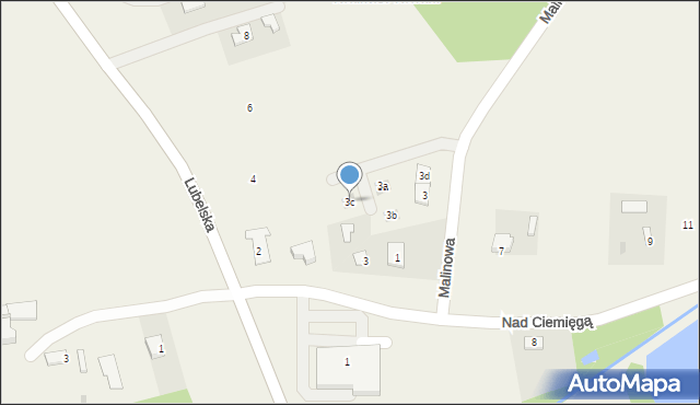 Jakubowice Konińskie-Kolonia, Malinowa, 3c, mapa Jakubowice Konińskie-Kolonia