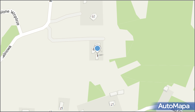 Jakubowice Konińskie-Kolonia, Malinowa, 8, mapa Jakubowice Konińskie-Kolonia