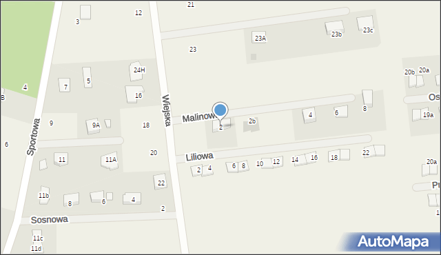 Janczewo, Malinowa, 2, mapa Janczewo