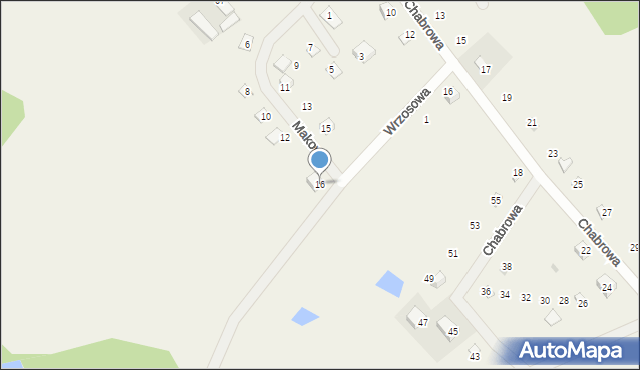 Jania Góra, Makowa, 16, mapa Jania Góra