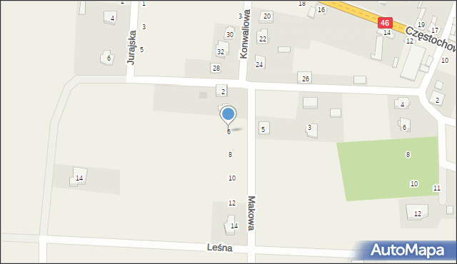 Janów, Makowa, 6, mapa Janów