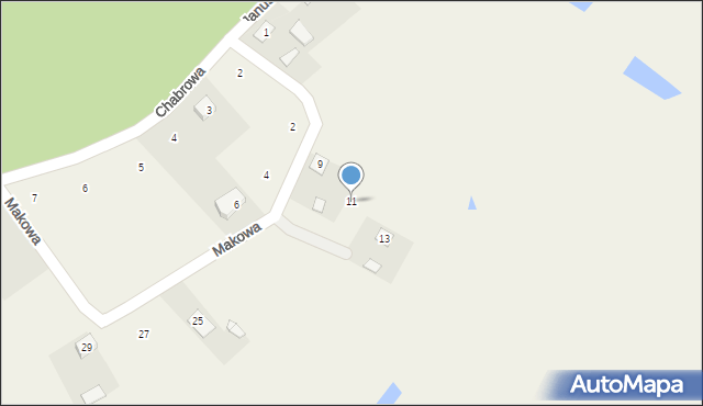 Januszkowo, Makowa, 11, mapa Januszkowo