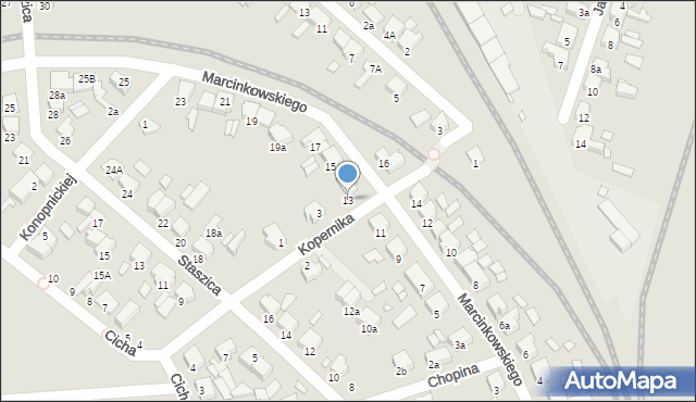 Jarocin, Marcinkowskiego Karola, 13, mapa Jarocin