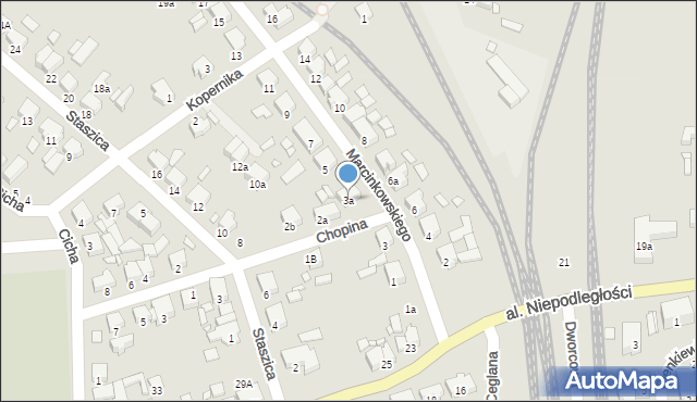 Jarocin, Marcinkowskiego Karola, 3a, mapa Jarocin