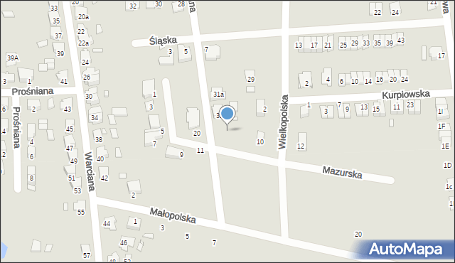 Jarocin, Mazurska, 8, mapa Jarocin