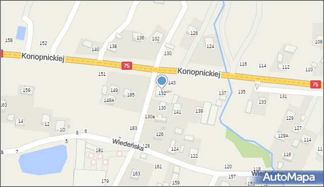 Jasień, Mazurkiewicza, ks., 132, mapa Jasień