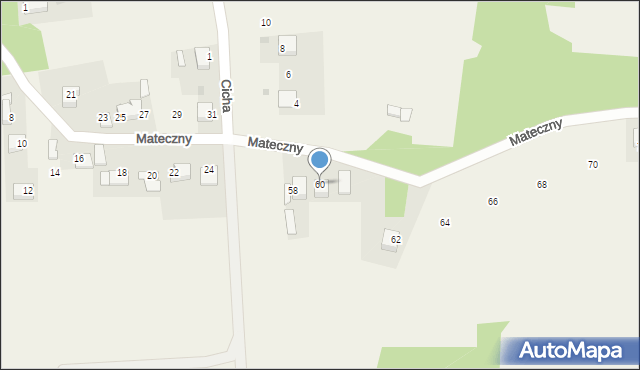 Jaśkowice, Mateczny, 60, mapa Jaśkowice