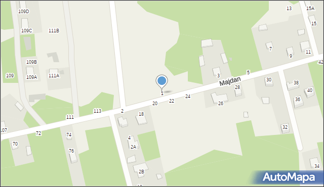 Jastkowice, Majdan, 1, mapa Jastkowice