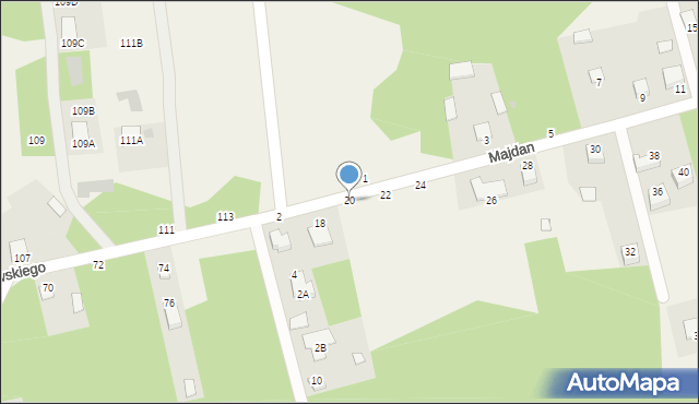 Jastkowice, Majdan, 20, mapa Jastkowice