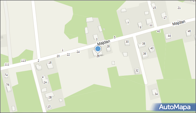 Jastkowice, Majdan, 26, mapa Jastkowice