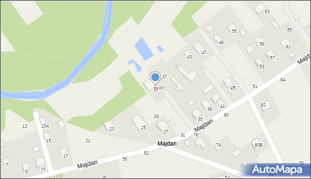 Jastkowice, Majdan, 33, mapa Jastkowice