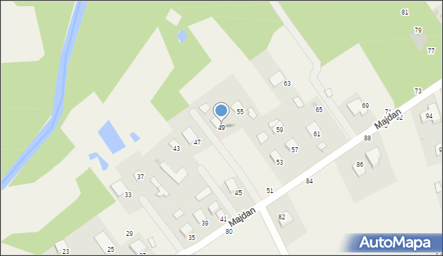 Jastkowice, Majdan, 49, mapa Jastkowice