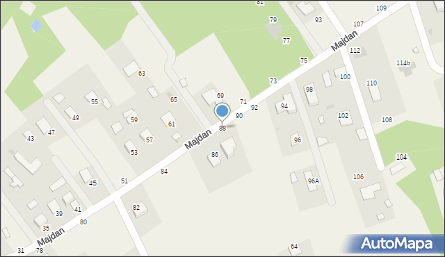 Jastkowice, Majdan, 88, mapa Jastkowice