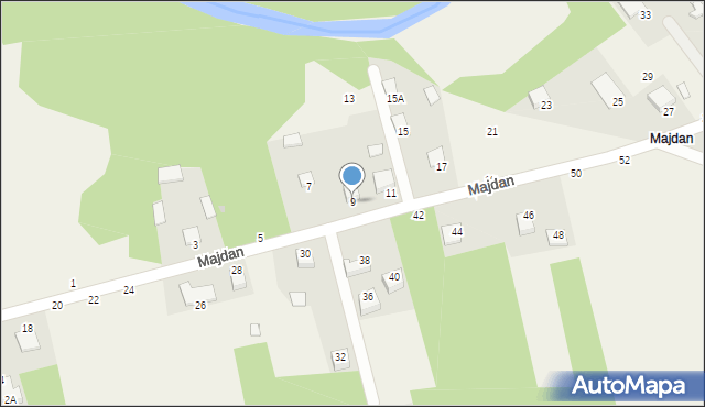 Jastkowice, Majdan, 9, mapa Jastkowice
