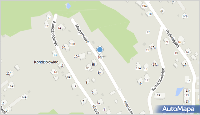 Jastrzębie-Zdrój, Mazurowiec, 10c, mapa Jastrzębie-Zdrój