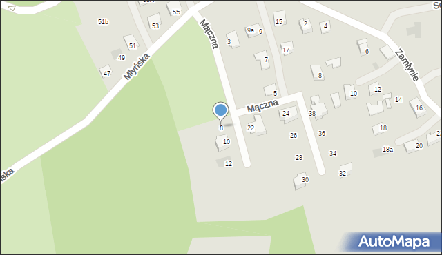 Jastrzębie-Zdrój, Mączna, 8, mapa Jastrzębie-Zdrój