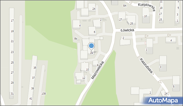 Jastrzębie-Zdrój, Mazowiecka, 24, mapa Jastrzębie-Zdrój