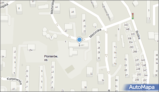 Jastrzębie-Zdrój, Mazurska, 6, mapa Jastrzębie-Zdrój