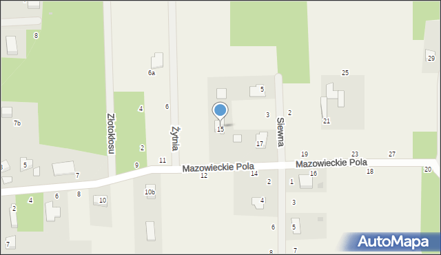 Jastrzębnik, Mazowieckie Pola, 15a, mapa Jastrzębnik