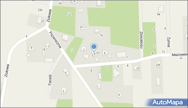 Jastrzębnik, Mazowieckie Pola, 3, mapa Jastrzębnik