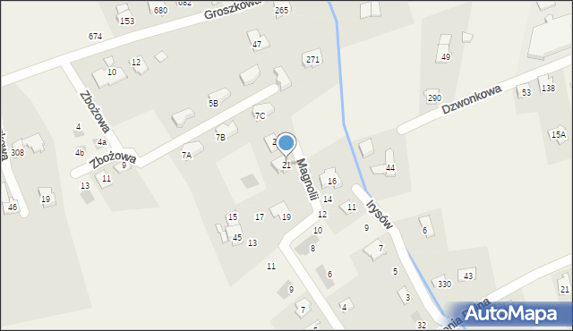 Jaworze, Magnolii, 21, mapa Jaworze