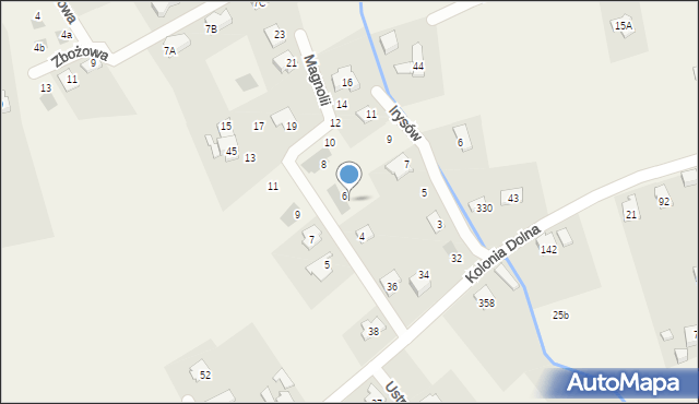 Jaworze, Magnolii, 6a, mapa Jaworze