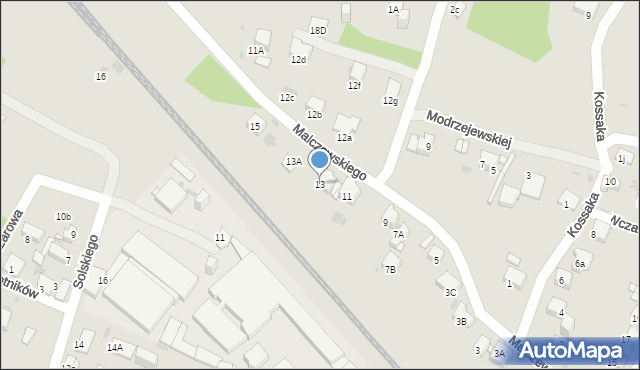 Jaworzno, Malczewskiego Jacka, 13, mapa Jaworzno