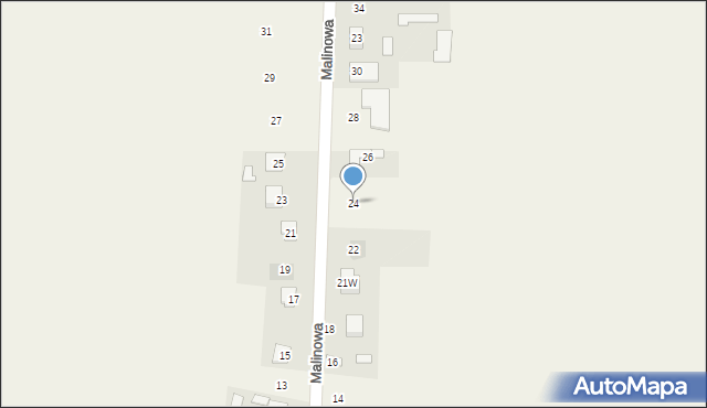 Jedlanka, Malinowa, 24, mapa Jedlanka