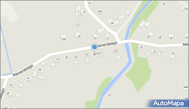 Jedlicze, Manierskiego Wincentego, 29, mapa Jedlicze