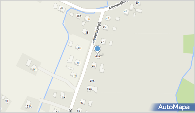 Jedlicze, Manierskiego Wincentego, 47a, mapa Jedlicze