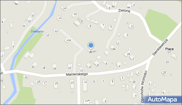 Jedlicze, Manierskiego Wincentego, 6b, mapa Jedlicze