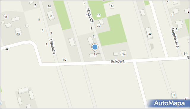 Jedlicze B, Magnolii, 1a, mapa Jedlicze B