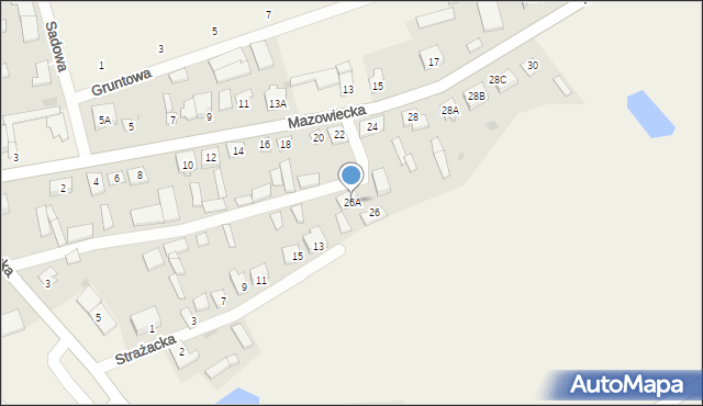 Jednorożec, Mazowiecka, 26A, mapa Jednorożec