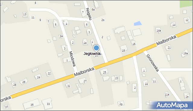 Jegłownik, Malborska, 20, mapa Jegłownik